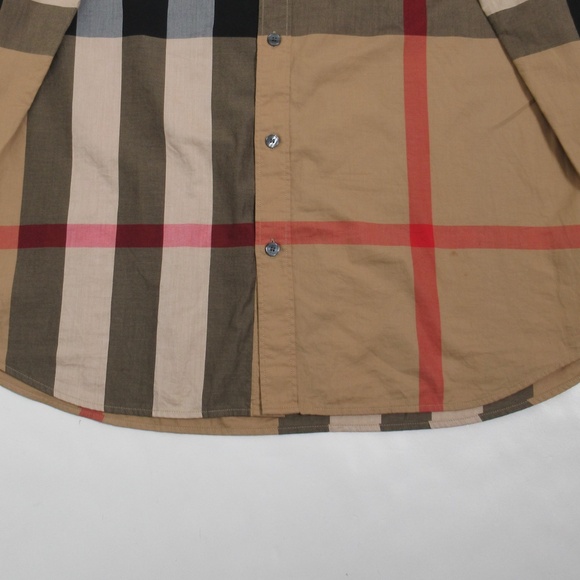 Burberry Men's Check Cotton Button Down Shirt Archive Beige Size XXL - Picture 3 of 12